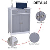 75x60cm Freestanding Bathroom Storage Cabinet Unit w/2 Drawers Cupboard