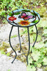 Iron/Glass Round Side Coffee Table Mosaic Design Garden Patio Flower Plant Stand