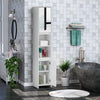 Bathroom Cabinet Storage Unit With Doors & Shelves Mirror Free Standing Modern