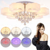 3+2 Colour Luxury Crystal LED Chandelier Hexagon/Flower Lamp Ceiling Lights