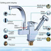 Kitchen Sink Mixer Taps 360° Swivel Spout With Pull Out Spray Faucet & 2 Hose UK