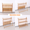 100cm Bamboo Plant Stand Outdoor Indoor Flower Stand Folding Corner Shelf Garden