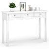 Console Table Modern Accent Sofa Side Table w/3 Drawers Narrow Dressing Desk