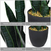 Realist Artificial Snake Plant Fake Sansevieria W/ Pot Faux Agave Plant 93CM