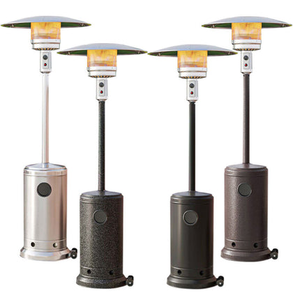 13KW Outdoor Gas Patio Heater Free Standing Garden Heaters with Portable Wheels