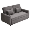 Grey Fabric Aramchair Sofa Bed 2 Seater Pull Out Double Sleeper Sofa Bed
