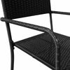 9 Piece Garden Dining Set Poly Rattan Black L6Z7