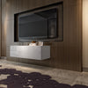 100cm High Gloss TV Cabinet Wall Mounted Cabinet Floating Cupboard Storage White