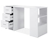 Large Computer Desk With Shelves & Drawers PC Writing Study Table Home Office