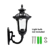 Steampunk Vintage LED Outdoor Wall Light Clear Metal Lantern Garden Wall Lamp UK