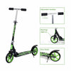 Folding Kick Push Scooter Teens Adult Ride On Adjustable Height W/Strap&Brake UK