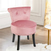 Crushed Velvet Vanity Stool Dressing Table Chair Bedroom Makeup Chair w/Backrest