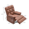 Adjustable PU Leather TV Armchair Sleeper Sofa Lounge Manual Recliner w/Footrest