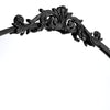 Cloakroom Dressing Full Body Mirror Arch Top Makeup Black Iron Ornate Decorative
