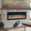 70" Electric Fireplace Modern Wall Mounted/Insert/Free Stand 9 Flame Fire Remote