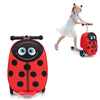 2-in-1 Kids Ride On Scooter Suitcase 19" Children Travel Luggage Folding Scooter