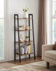 Industrial Ladder Bookcase Tall Kitchen Shelf Storage Rack Metal Shelving Unit