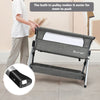 Baby Bedside Crib Portable Travel Cot Bed Mattress Mesh Co-sleeping with Wheels