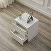 2 Drawers White Bedside Cabinet Storage Nightstand Bedroom Chest Of Drawers