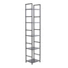 5 Tier Bookcase Bookshelf Industrial Retro Wooden Storage Shelf Metal Frame