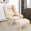 Orthopeadic Fabric High Back Armchair Recliner Lounge Sofa Chair Seat with Stool