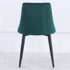 4x Velvet Dining Chairs Padded Seat Retro Metal Legs Office Kitchen Lounge Chair