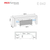 TV Unit 130cm Modern Cabinet White High Gloss Doors With Free LED