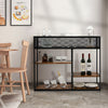4-Tier Console Table Slim Long Sofa Side Table Industrial Entryway Table Wire