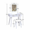 White Dressing Table with Dimmable LED Mirror Padded Stool 2 Drawer Vanity Table