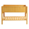 Wooden Raised Bed Planter Growing Box Flower Herb Trough Stand with Bottom Shelf