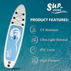 Inflatable Paddle Board 10ft SUP Surfboard Stand Up Water Float w/ Accessories