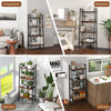 4-Tier Industrial Bookshelf Free Standing Display Shelf Storage Rack for Bedroom