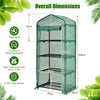 4 Tier Mini Greenhouse Outdoor Garden Plants Growhouse W/ Zippered Roll up Door