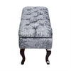 Crushed Velvet Ottoman Storage Bench Stool Chair Bedding Blanket Toy Chest Trunk