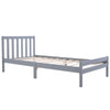 3ft Single Size Wooden Bed Solid Pine Wood Bed Frame for Kids Teenagers Grey