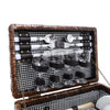 Rustic Wicker Woven Food Hamper 2/4 Person Cutlery Picnic Basket Set with Handle