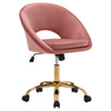 Home Office Chair Velvet Computer Desk Chair Adjustable Swivel Chair with Arm UK