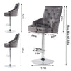 1/2X Bar Stools Velvet Breakfast Chair Kitchen High Counter Stool Pub Restaurant