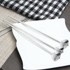 6Pcs Spoon Straws Milkshake Smoothie Drinks Cocktail Stirrers Stainless Steel
