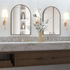 Premium Large Arched Wall Mirror Bathroom Vanity Mirror Windowpane Mantle Deco