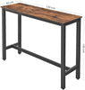 Industrial Breakfast Bar Table Slim Console Table Height Desk Tall Narrow Pub