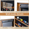 Wall-mounted Jewelry Storage Cabinet Sliding Door Jewelry Armoire W/ Mirror