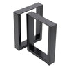 2x Industrial Steel Table Legs Stand Feet Metal Square Shape Frame Dining Desk