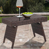 Folding Garden Rattan Side Coffee Table Outdoor Patio Square Desk Furniture