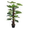 Artificial Tree Plants Monstera Leaves Tropical Palm Foliage In Pot Home Office