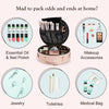 Portable Beauty Case Cosmetic Make up Vanity Case Nail Toiletry Travel Bag Round
