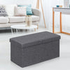 Folding Storage Ottoman w/Lift Top Bed End Bench w/80L Large Storage Space