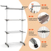 Folding Clothes Drying Rack 4-Tier Collapsible Laundry Rack Mobile Garment Dryer