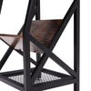 Sofa Side Table Rustic Industrial End Telephone Table 2 Tier Shelves Bookcase