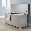 Ottoman Storage Chest Malmo Grey Toy Chest Blanket Bedding Box Safety Hinge